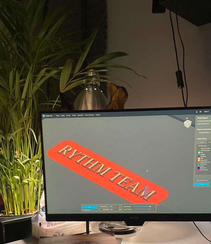 Preview of a sliced 3D print