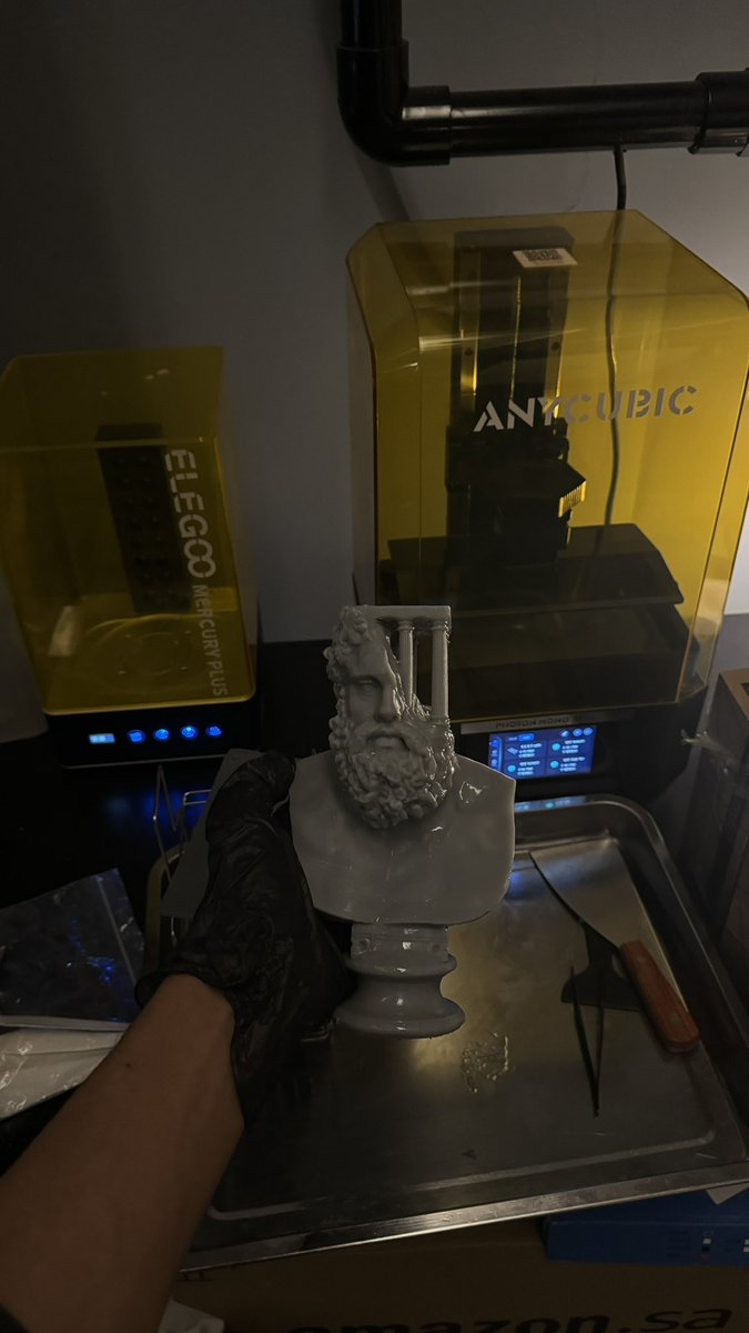 Finished resin print model