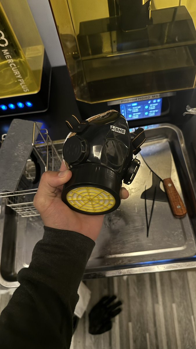Resin printer safety setup