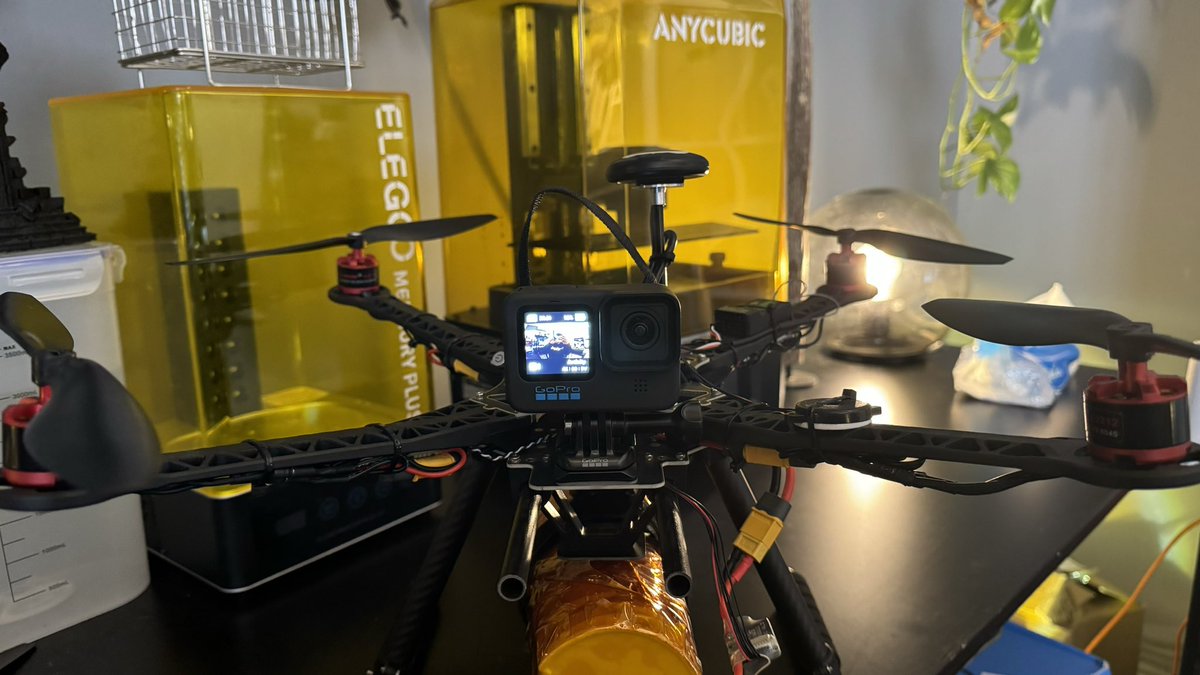 GoPro camera mounted on the Hydrae drone